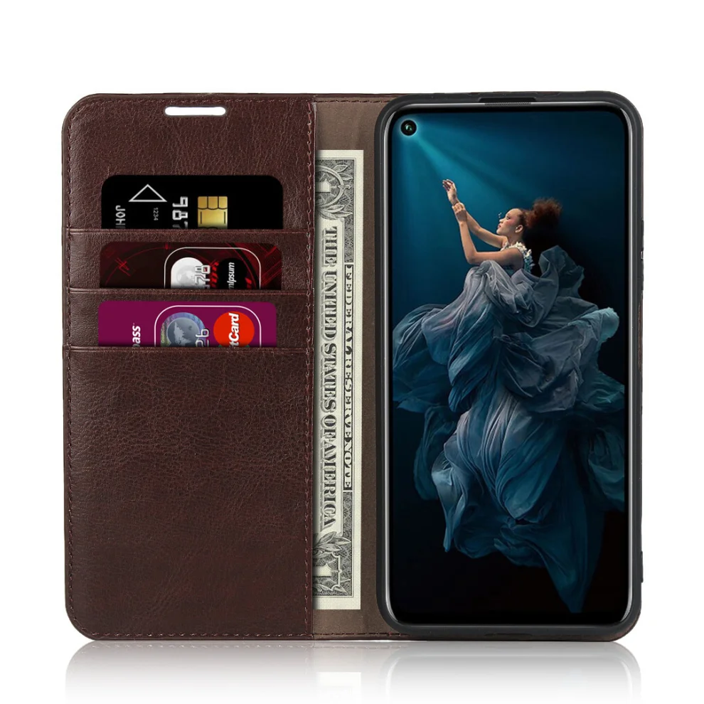 Чехол-Кошелек ECLEARER для huawei Honor 20/Pro, роскошный чехол из натуральной кожи для Honor 20/Pro, винтажный Чехол-книжка с отделением для карт
