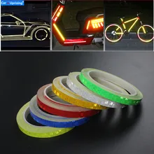 1CM*8M Bicycle Wheels Reflect Fluorescent MTB Bike Reflective Sticker Strip Tape For Cycling Warning