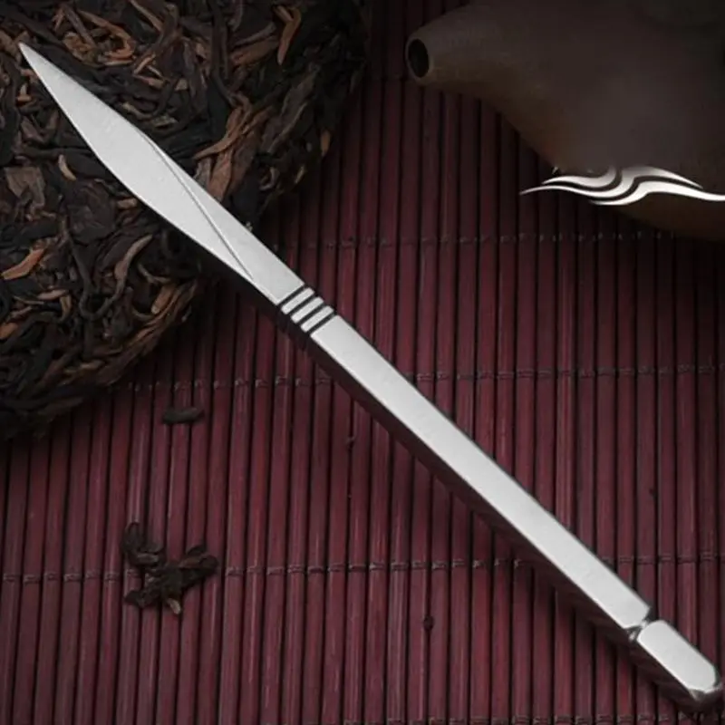 1pc Stainless Steel Tea Needle Delicate Tea Cutter Puer Cone Ceremony Accessories Craft Kung Fu Teasets Spiral Knife tea cutter tea needle set
