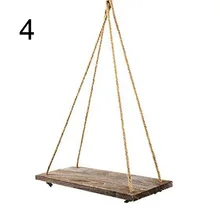 Настенные качели, полки для хранения, деревянная подвесная полка, джутовый органайзер для канатов, стеллаж для дома, сделай сам, украшение, объятия-предложения