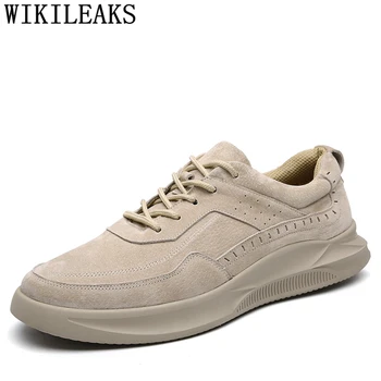 

Mens Casual Shoes Hot Sale Leather Sneakers Mens Shoes Genuine Leather Designer Shoes Men High Quality Zapatos De Hombre Tenis