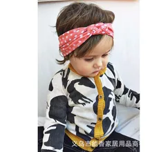 Детские аксессуары для волос в европейском и американском стиле, ручная работа, льняная цветная лента для волос в горошек, китайский бант, повязка на голову