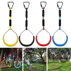 1Pcs Gymnastic Ring Heavy Duty Shoulder Strength Sports Equipment Outdoor Hiking Sport Pull Up Gym Ring Children's Climbing Toys