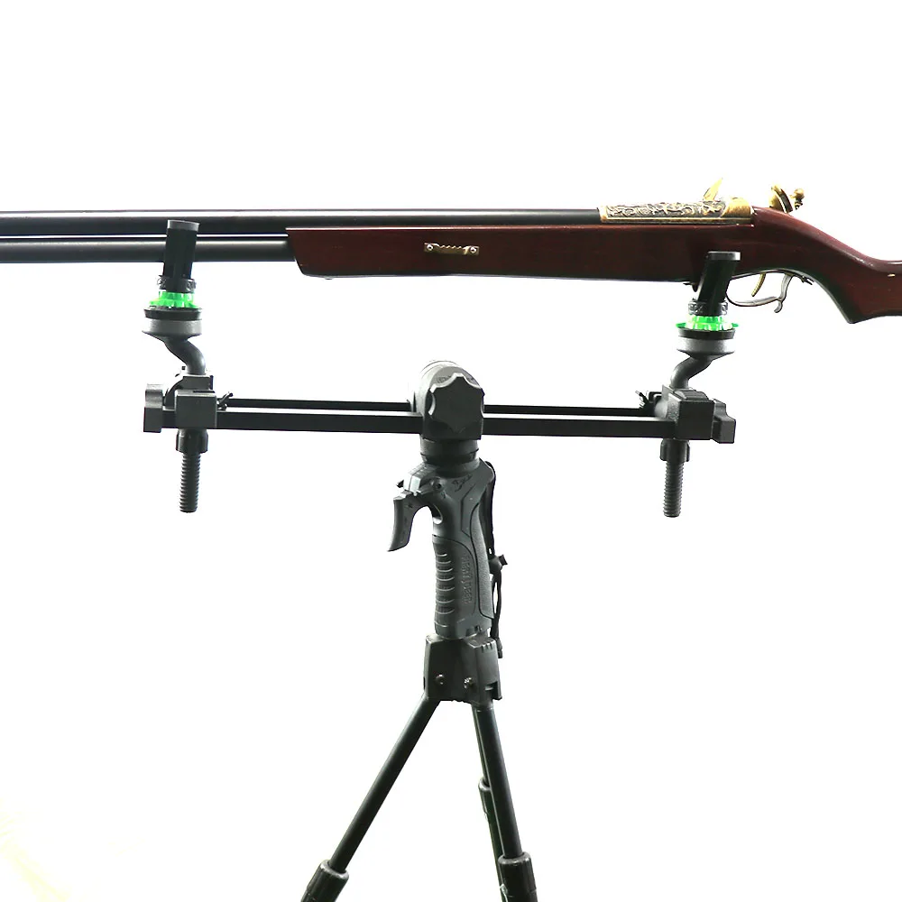 Adjustable Ambidextrous Rifle Shooting Rest for Outdoor Range Camera Stick Two-piont Gun Rest huntpro 6