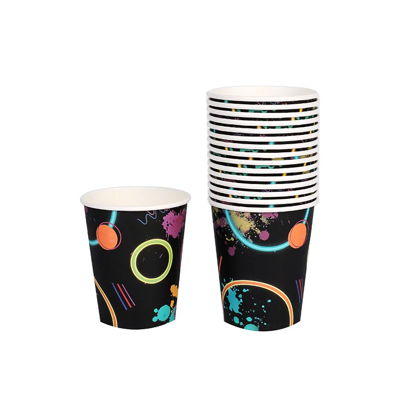 Let's Glow In The Dark Party Tableware Tablecloths Cups Plates