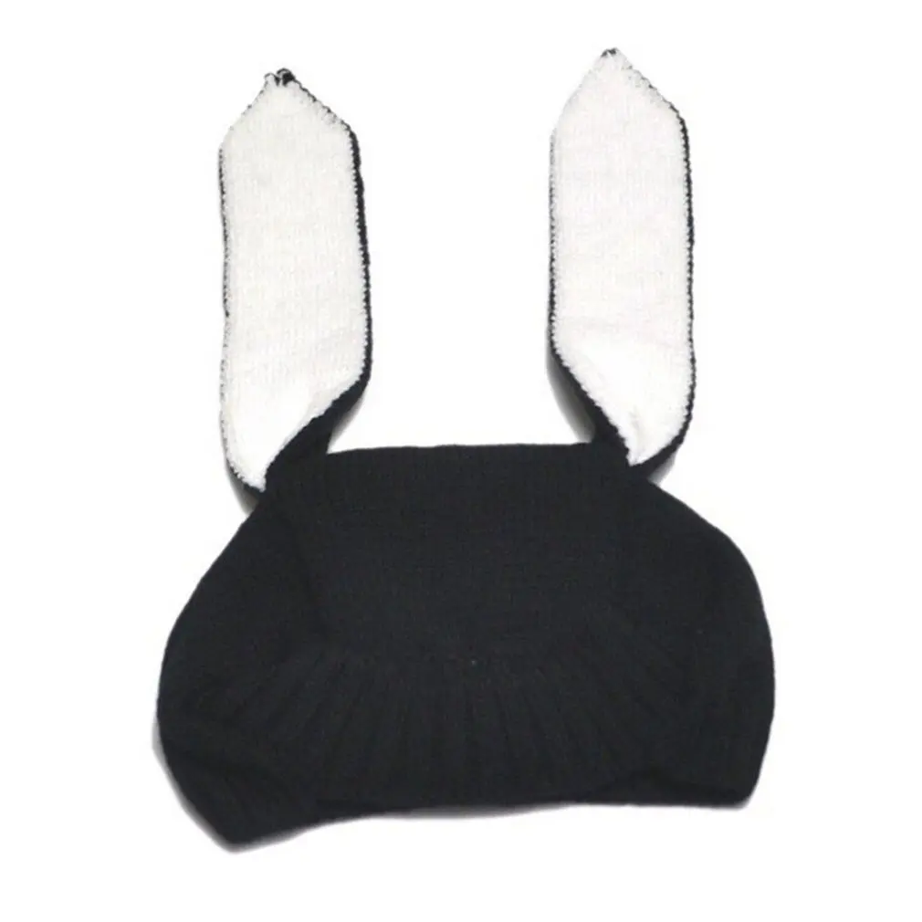 Autumn Winter Toddler Infant Knitted Baby Hat Adorable Rabbit Long Ear Hat Baby Bunny Beanie Cap Photo Props