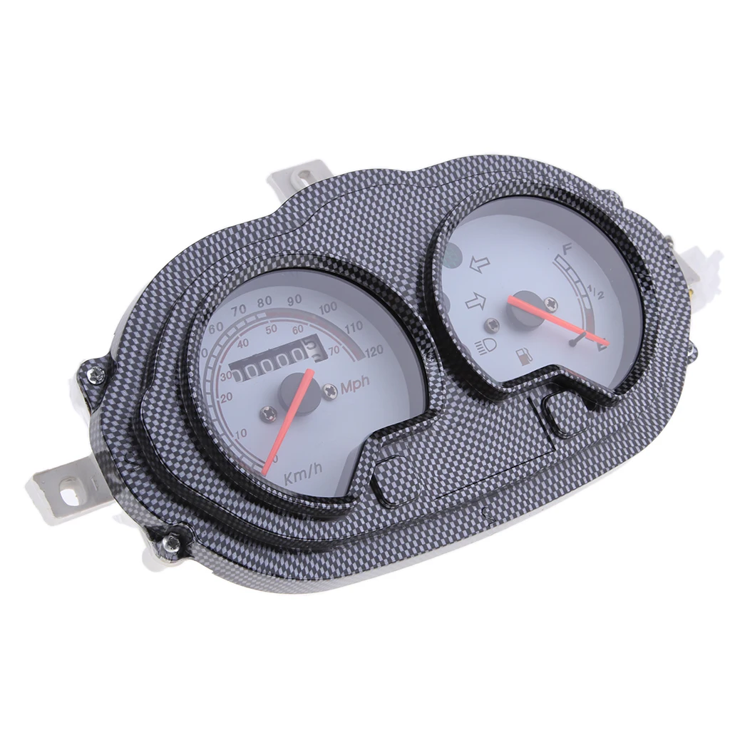 Scooter ATV Speedometer Gas Gauge Battery Level Retro Style Instrument Panel