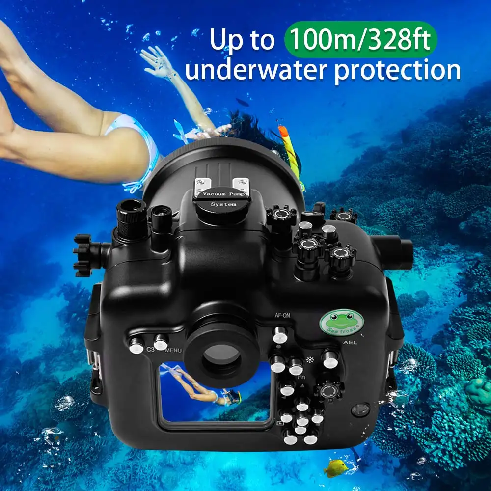 Pre-orders100m IPX8 Aluminum Alloy Camera Waterproof Housing For Sony A7RIV Underwater Drifting Surfing Swimming Diving Case