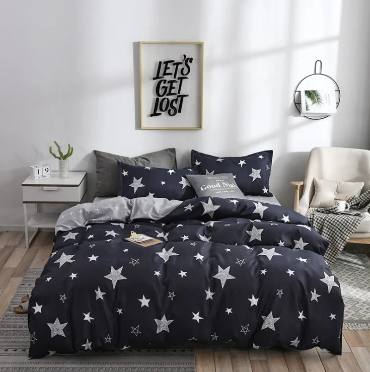 

MYLB 4PCS Beddingset Palm Leaf Flamingo Printed Home Textile QueenTwin Duvet Cover Bed Sheet Pillowcase Bed Set