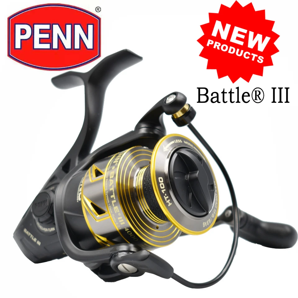 New Penn Battle 3 Spinning Reel 3000 8000 Fishing Reel 5 1 With Full Metal Body Pre Load Spinning Reel Cnc Handle Fishing Reels Aliexpress