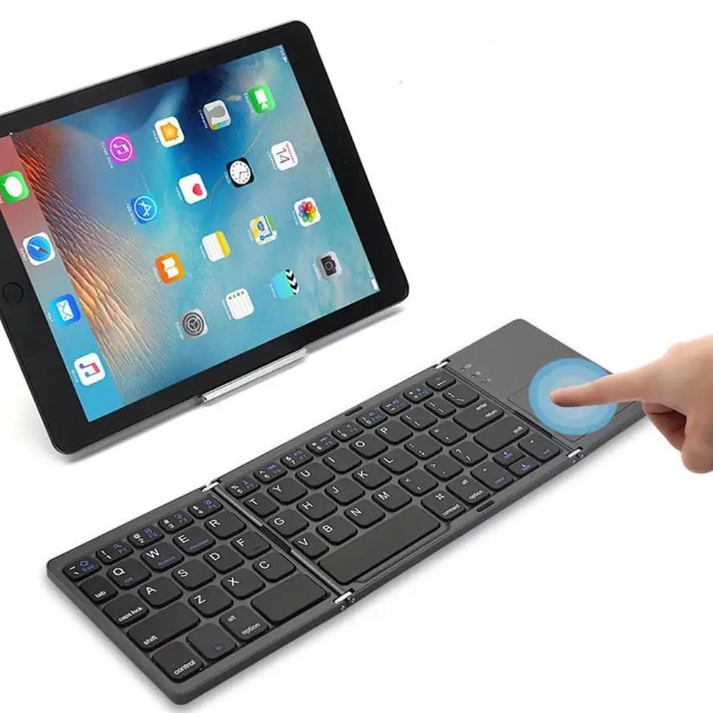 Планшет bluetooth телефон. Mini Wireless Folding Keyboard Portable Bluetooth Keyboard with Touchpad for Windows Android IOS Tablet IPAD Phone. Клавиатура для IPAD Mini 6 с тачпадом. Bluetooth клавиатура с тачпадом Samsung. Mini Bluetooth клавиатура с тачпадом.