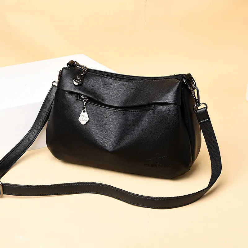 

Genuine Leather Bag Women's Fashion New Products Portable Shoulder Bag European And American Minimalist Embossed Leather WOMEN'S