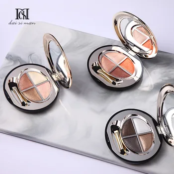 

dai si man Four Colors Eyeshadow Compact INS Super Fire Women's Sequin Shimmering Powder Pearly Lustre Waterproof Ct Marble Eart
