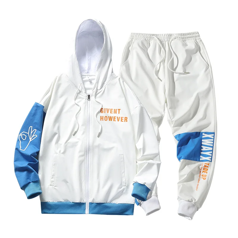 Костюм спортивный мужской из 2 предметов свитшот с капюшоном и брюки в стиле