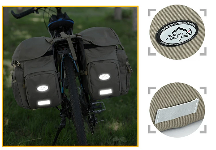 Clearance VEQSKING Retro Canvas Bicycle Carrier Bag 50L Rear Rack Trunk Bike Luggage Back Seat Pannier Reflectivs Cycling Storage Two Bag 4 Clearance VEQSKING Retro Canvas Bicycle Carrier Bag 50L Rear Rack Trunk Bike Luggage Back Seat Pannier Reflectivs Cycling Storage Two Bag 4