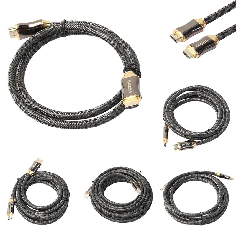 HDMI кабель высокоскоростной 18 Гбит/с Плетеный HDMI шнур HDMI 2,0 шнур Позолоченные HDMI разъемы 2 м