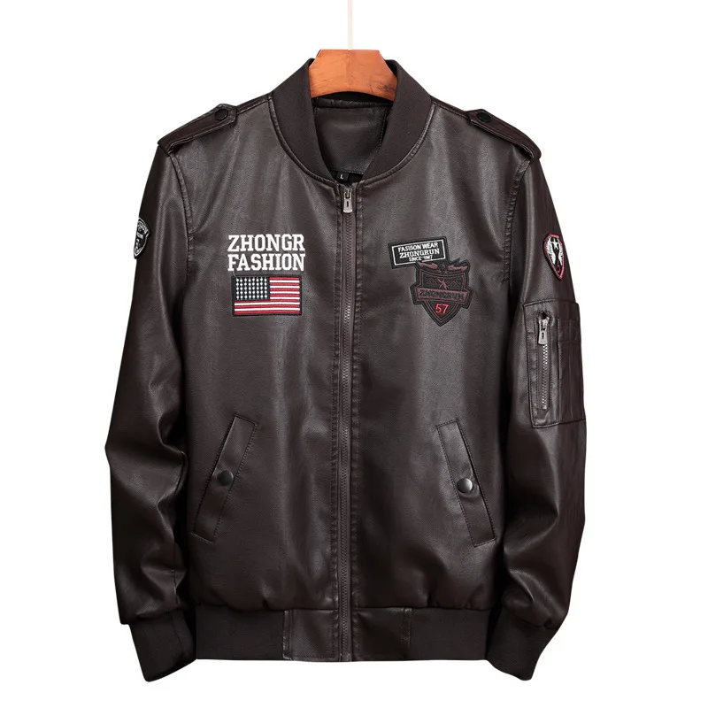 

Men's New Autumn Leather Jacket Leisure Windproof Locomotive PU Leather Jacket Men's Faux Fur Coats Faux Fur Pu Leather Jackets