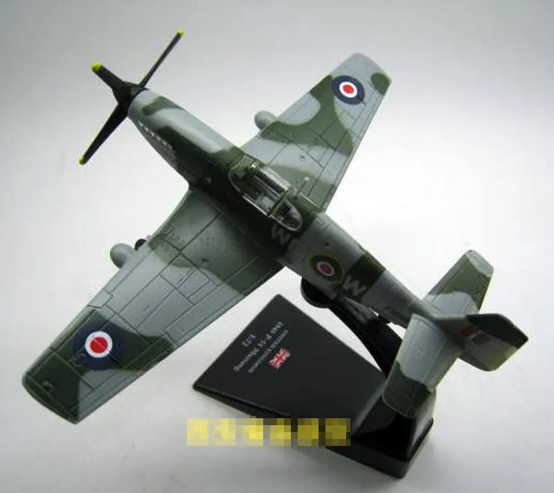 Америка 1: 72 мировая война II Великобритания королевская воздушная сила P-51 Мустанг Истребитель Самолет Модель самолета из сплава игрушка