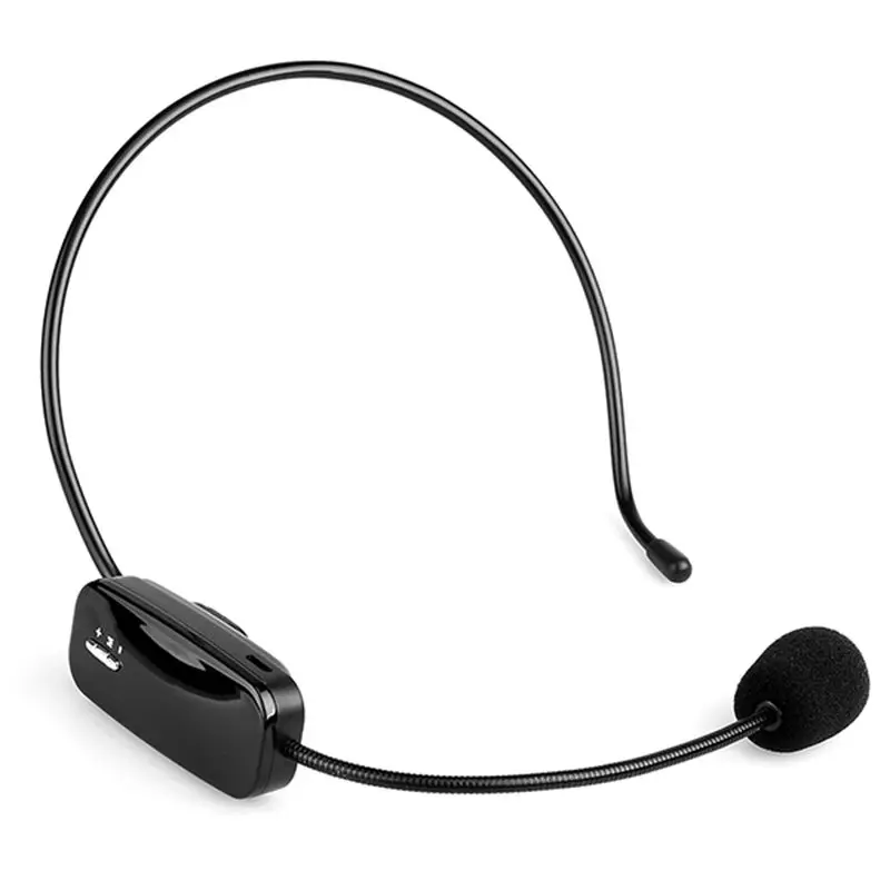 Wireless Microphone Headset MIC Voice Amplifier FM Transmitter 87.5-108MHz& Rechargeable Battery for Teaching Tour Guide Y4430