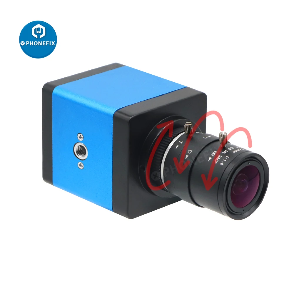 

Цифровой Тринокулярный стереомикроскоп 1080p HDMI VGA HDMI камера потоковая веб-камера промышленное C-образное крепление с объективом 2,8-12 мм F1.4