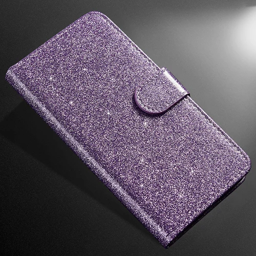 Роскошный Модный сверкающий чехол для iPhone 6, 6 S, 7, 8 Plus, X, XR, XS Max, чехол-книжка, кошелек, дизайн для iPhone X, XR - Цвет: Purple