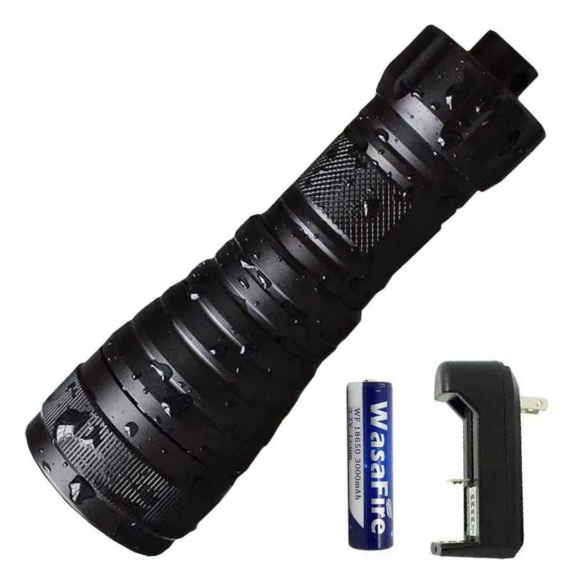 Тактический подводный 150 м светодиодный флэш-светильник XML L2 Подводный фонарь 18650
