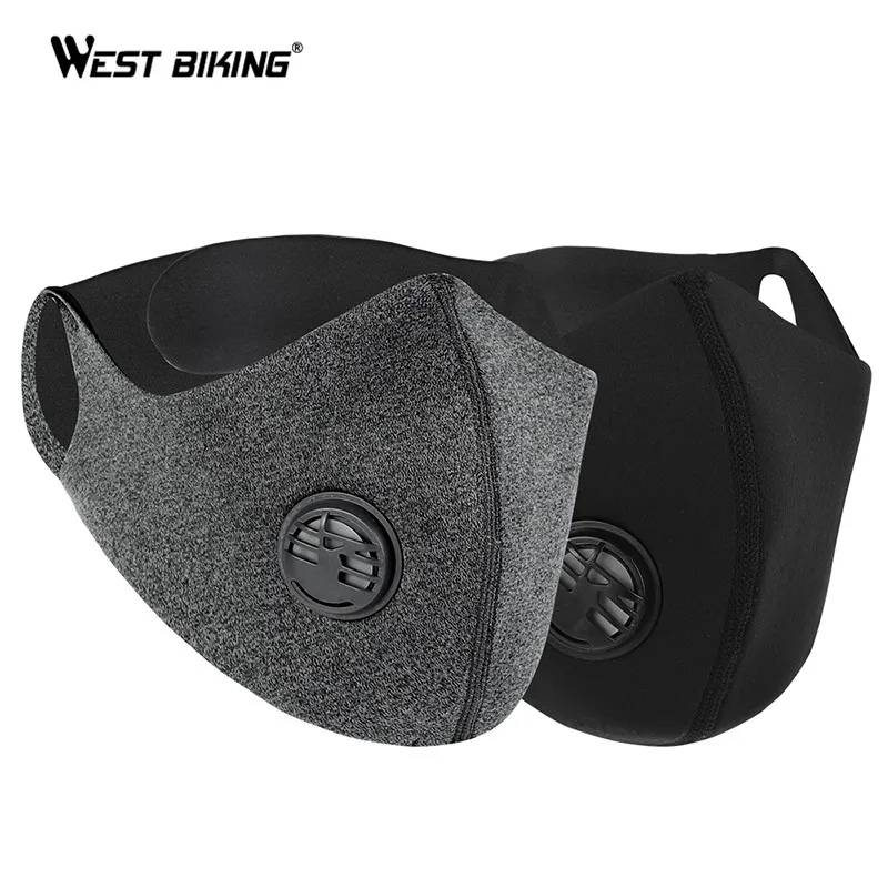 WEST BIKING PM2.5 Пылезащитная маска с активированным углем фильтром моющаяся