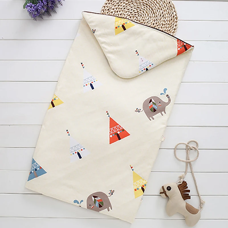 Envelope Shape Baby Swaddle Newborn Infant Sleepsacks Quilt Cot Cover For Discharge Cute Cartoon Printed Baby Blankets Baby Care
