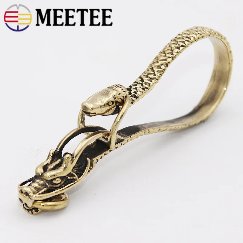 

1Pc Retro Solid Brass Car KeyChain Buckles Key Ring Waist Wallet Belt Key Ring Hook Wallet Chain Snap Clasp DIY Leather Craft