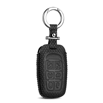 

luckeasy leather key cover for Chrysler Grand Voager 2017 PHEV 2018 car key case wallet holder key holder key4y