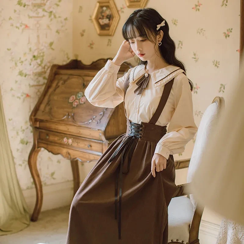 NONSAR Autumn Female Dress Korean Style Retro Sleeveless