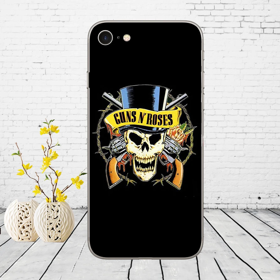 35DD guns n roses Мягкий силиконовый чехол для iPhone 5 5S SE 6 6s 8 plus 7 7 Plus X XS SR MAX чехол