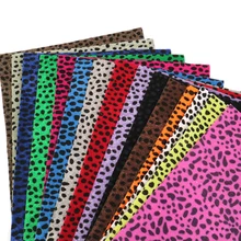 20*34 см леопардовые принты бархат синтетическая кожа для самостоятельного пошива одежды HairBow сумки, 1Yc8092