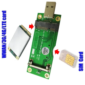 

For 3G/4G Module USB to mini PCi-E SIM 6-Pin/8-Pin Card WWAN To USB 2.0