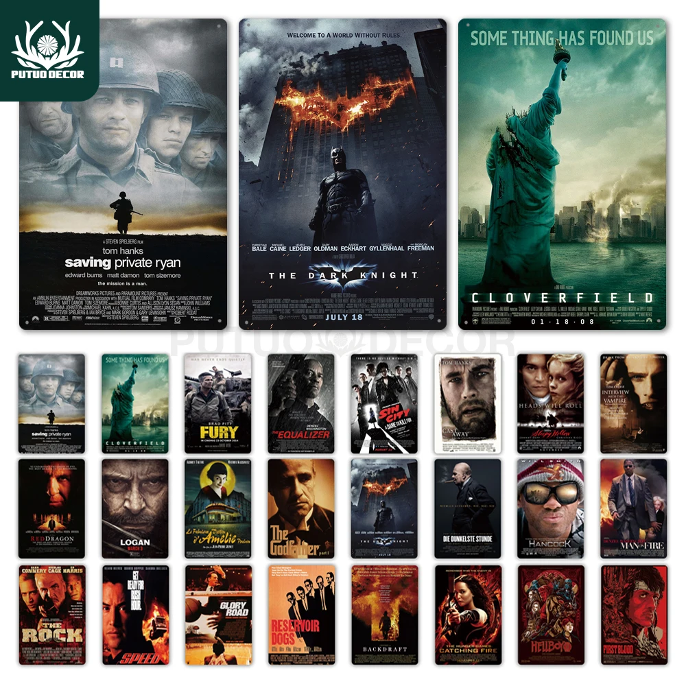 Металлические плакаты из фильма металлическая винтажная пленка металлический знак оловянные знаки