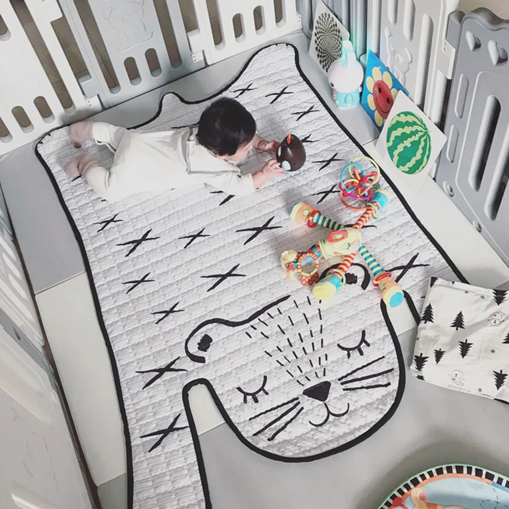 

Toys Baby Play Mat Kids Carpet White Tiger Plush Rugs For Liveing Room Decoration Floor Mats Developing Mat For Children