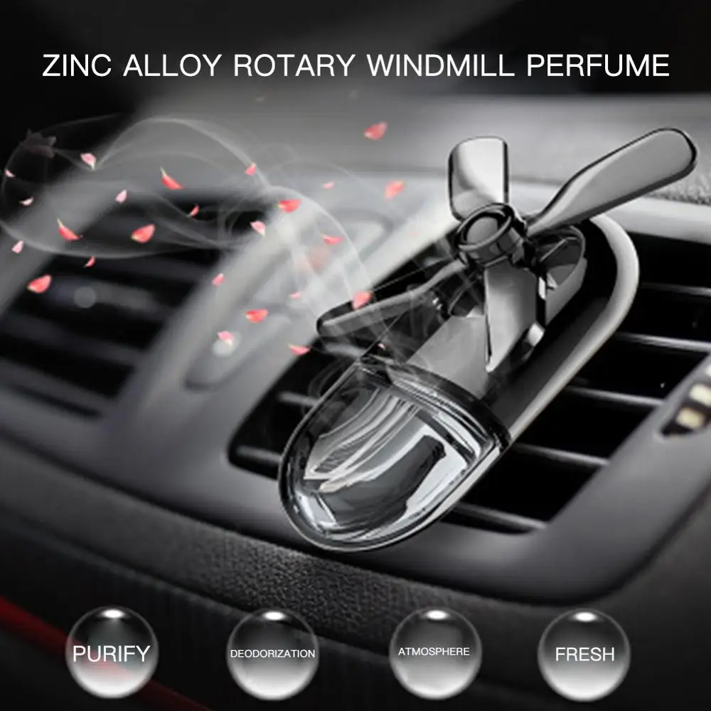 

New Car Air Freshener Car Essential Oil Diffuser Fragrance Diffuser Car Decoration Vent Clip Mini Fan with Adjustable Speed Gear