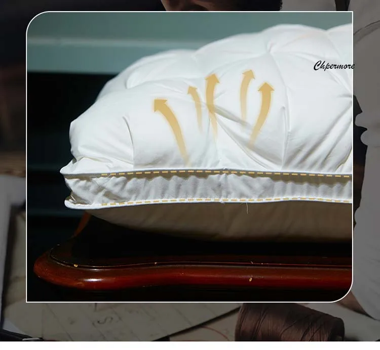 Chpermore пятизвездочный белый гусиный пух/Подушка с перьями высококачественный ортопедический шейный подушки домашняя подушка памяти гостиницы для сна