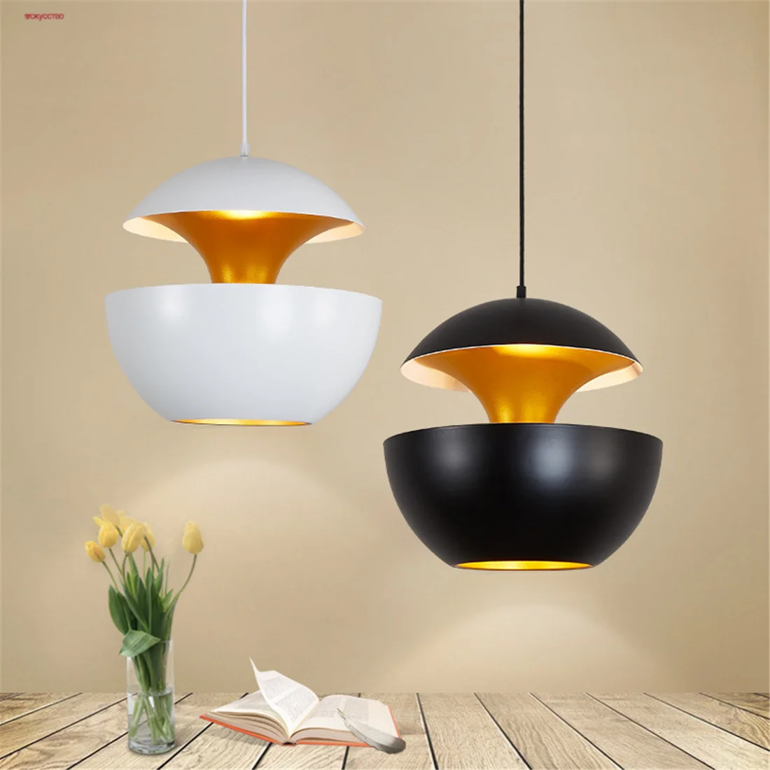 

American Industrial Hemisphere Led Pendant Lights E27 For Kitchen Hotel Bar Coffee Store Indoor Decoration Hanging Lamp Fixture