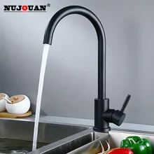 Black Kitchen Cold Water and Hot Water Faucets Pull Out Sink Mixer Tap Single Lever Water Mixer Tap Crane For 360 Rotation Mixer