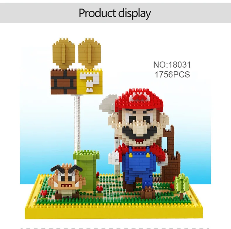 Balody 16031 мини блоки мультфильм строительные игрушки для детей Juguetes аукциона аниме модель Luigi детские подарки Марио сборки