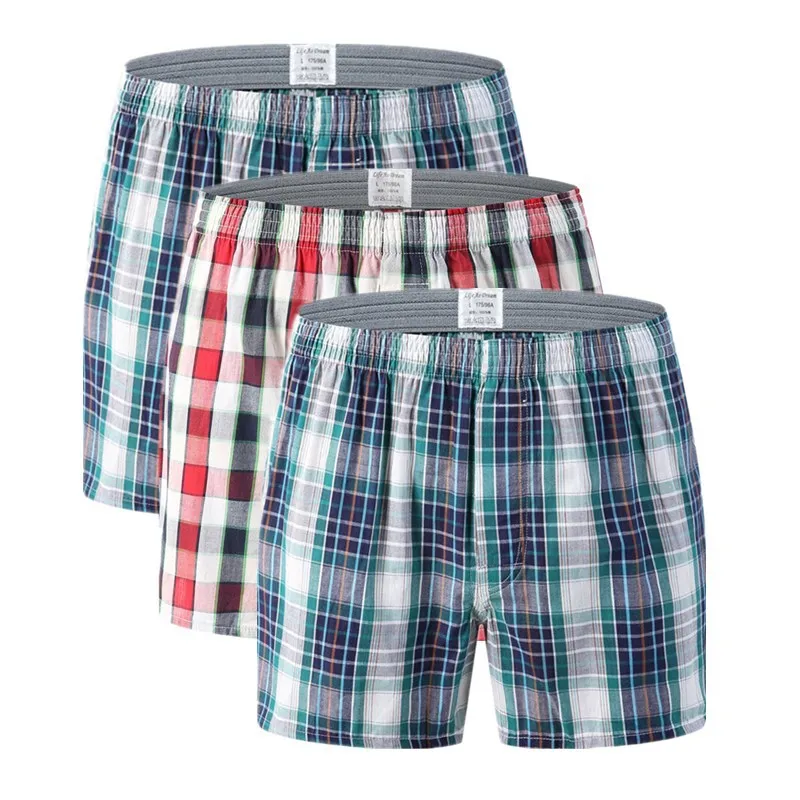 Mens Underwear Boxers Shorts Casual Cotton Sleep Underpants Packag High  Quality Plaid Loose Comfortable Homewear Striped Panties - Price history &  Review, AliExpress Seller - KK GEEZER Official Store