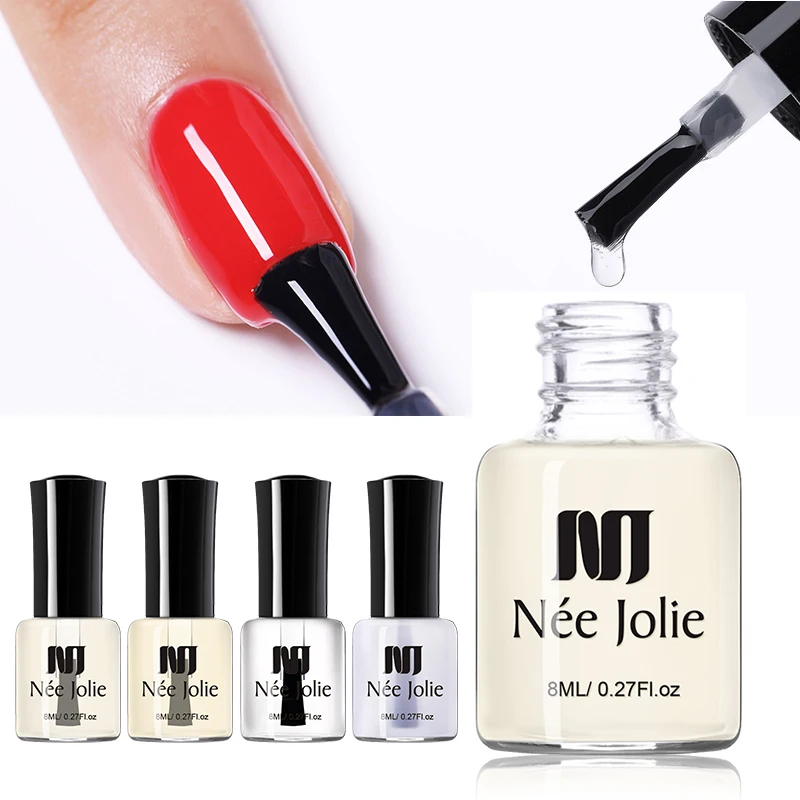 

NEE JOLIE 8ml Nail Polish Base Coat Top Coat Matte Polish Protector Oil For Nail Art Polish Varnish