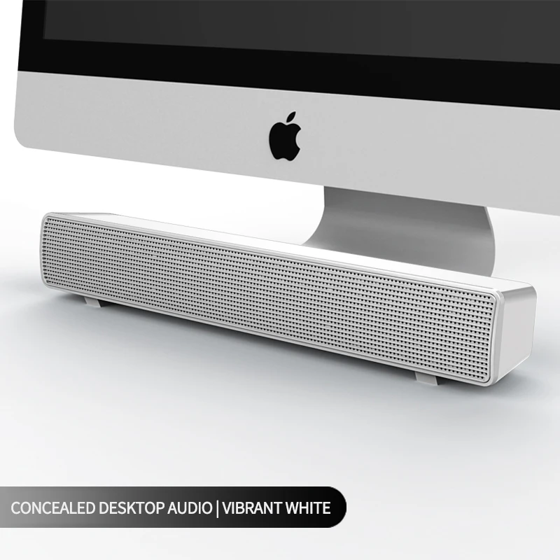 Беспроводной Bluetooth динамик Саундбар ТВ компьютерный динамик сабвуфер бас объемный звук коробка для ПК ноутбук телефон планшет MP3 MP4 - Цвет: White no Bluetooth