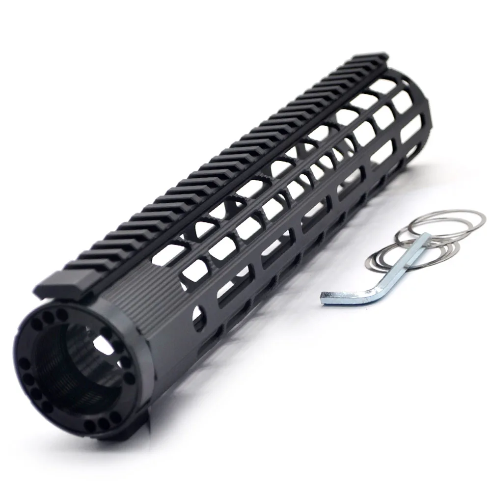 TriRock 10,12, 15,17 ''дюймовый свободный поплавок M-lok поручень с монолитной верхней рейкой Fit. 308/7. 62 AR-10_7075 Алюминиевый баррель гайка