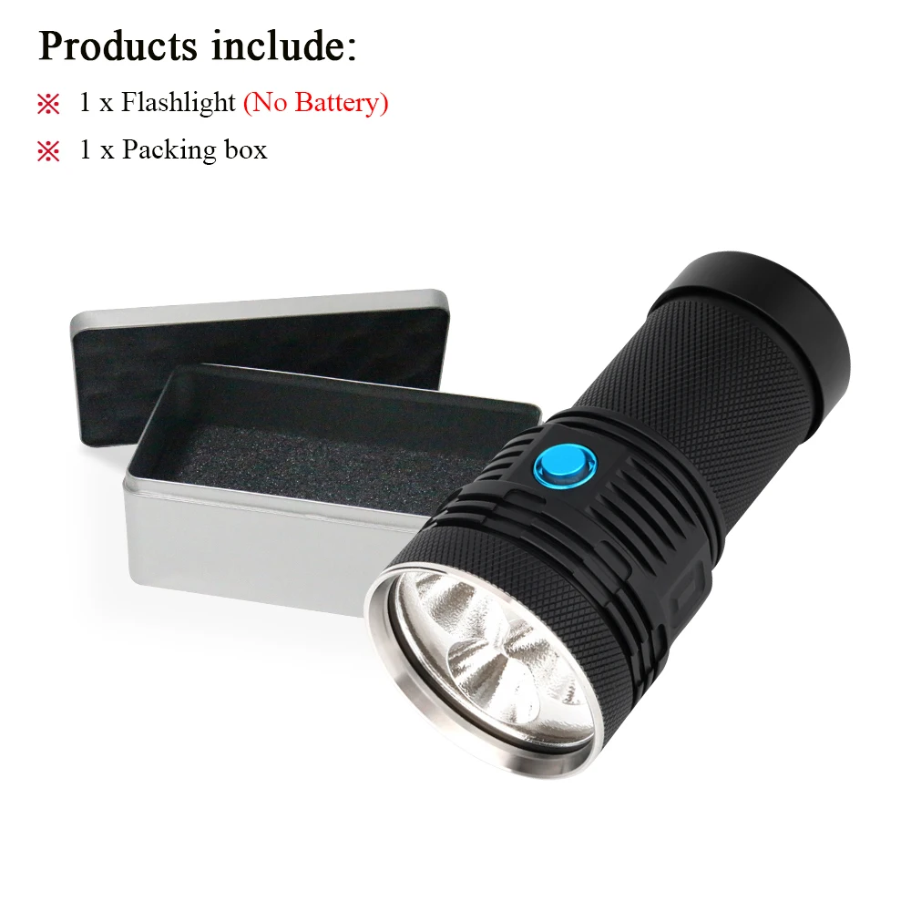 led flashlight A-BOX 18650 перезаряжаемый наполняющий светильник для камеры, светодиодный светильник-вспышка 10000 люменов CREE xhp70, 3led фонарь, светильник-вспышка, водонепроницаемый фонарь, поисковый светильник - Испускаемый цвет: led flashlight A-BOX