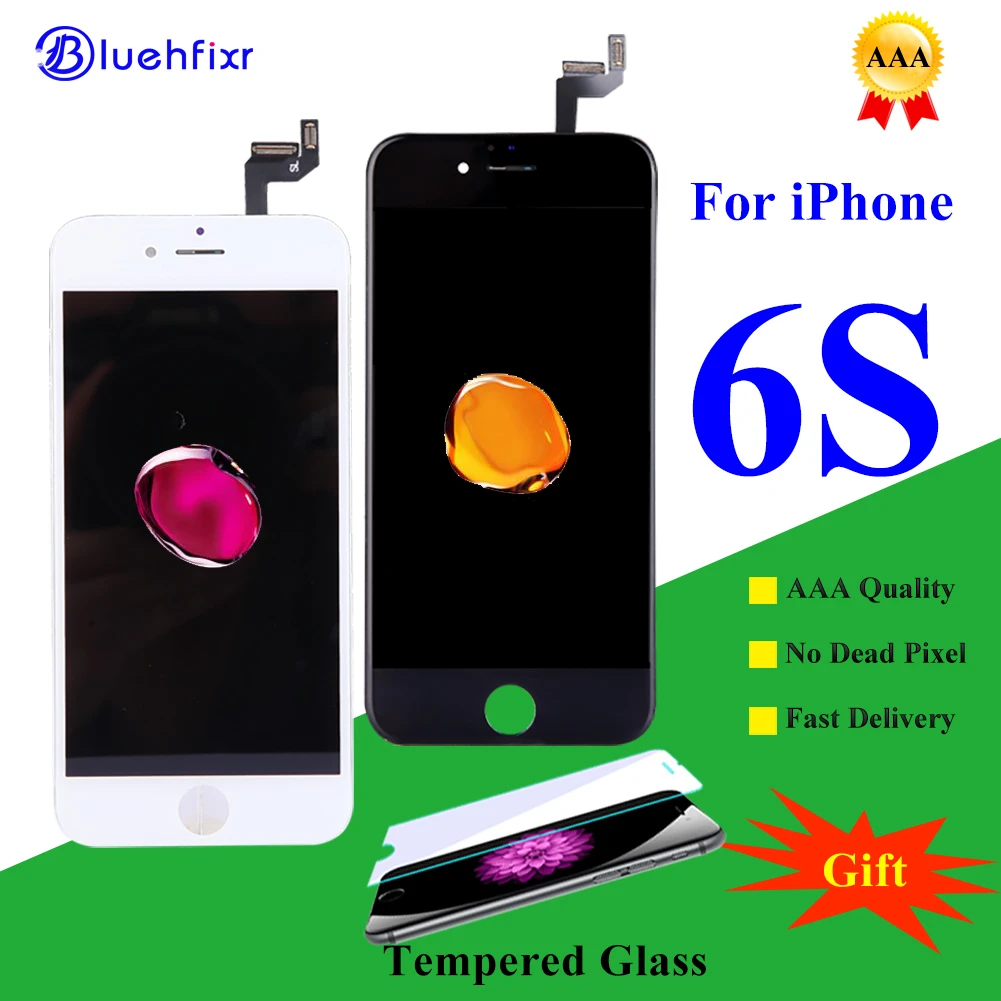 Для iPhone 6S 6 7 8 Plus X ЖК-дисплей сенсорный экран детали для телефона 4S 5 5C 5S SE черный