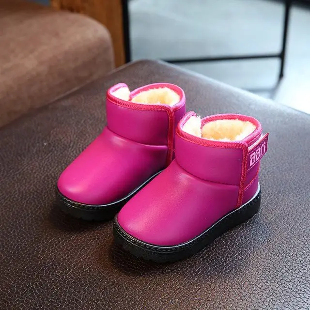 

Winter new children's boots short boots boys thick snow boots warm children's shoes girls waterproof shoes children's boots