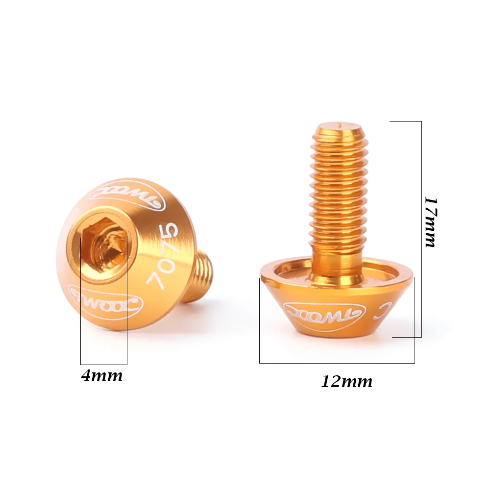 Bicycle Parts 2 PCs Durable Aluminum Alloy M5*12mm Screw Bicycle Water Bottle Cage Holder Screw Bolts for the Bicycle Cycling Accessories bicycle parts