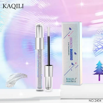

Broken Diamond Mascara Glittering Waterproof Slender Curl Without Smudge Eyelashes Liquid Thick Encrypted Lasting Mascara TSLM1